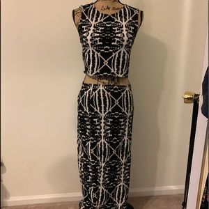 2 piece crop/maxi set